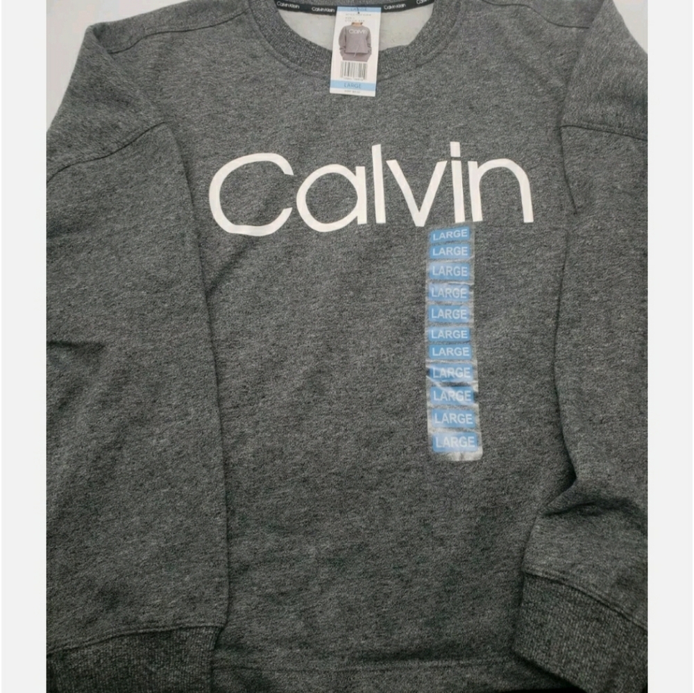 Calvin Klein Women's Relaxed Fit Logo Drop Shoulder Fleece Pullover Sweatshirt